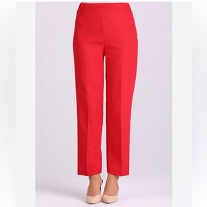 Lafayette 148 New York Red Stanton Cropped Pants